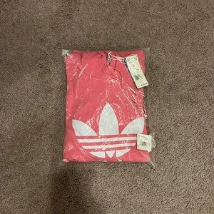 New in package! Adidas Originals, rose tone pink hoodie Size Large